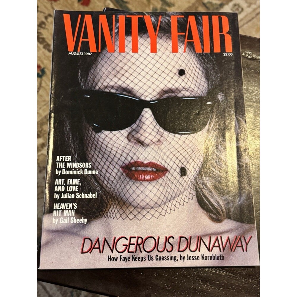 #A55 August 1987 Vanity Fair FAYE DUNAWAY  Schnabel Rudy Giuliani